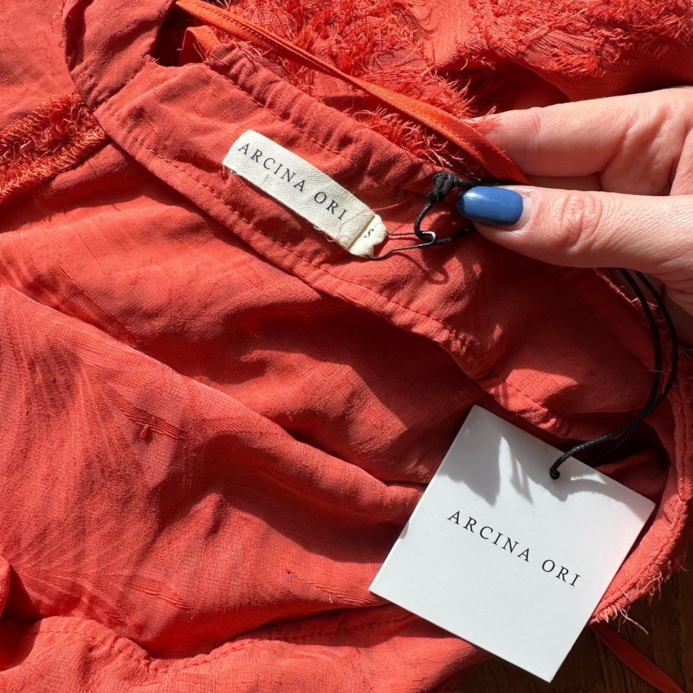 Brand New (NWT) Arcina Ori Kara Dress - Burnt Orange - Picture 10 of 13